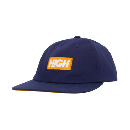 Boné 6 Panel High "Logo Navy Orange" Azul Marinho