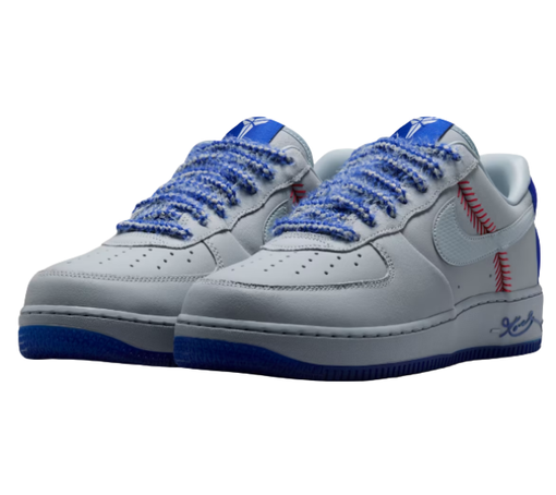 Tênis Nike Air Force 1 Low Protro "Kobe Bryant Dodgers" Cinza