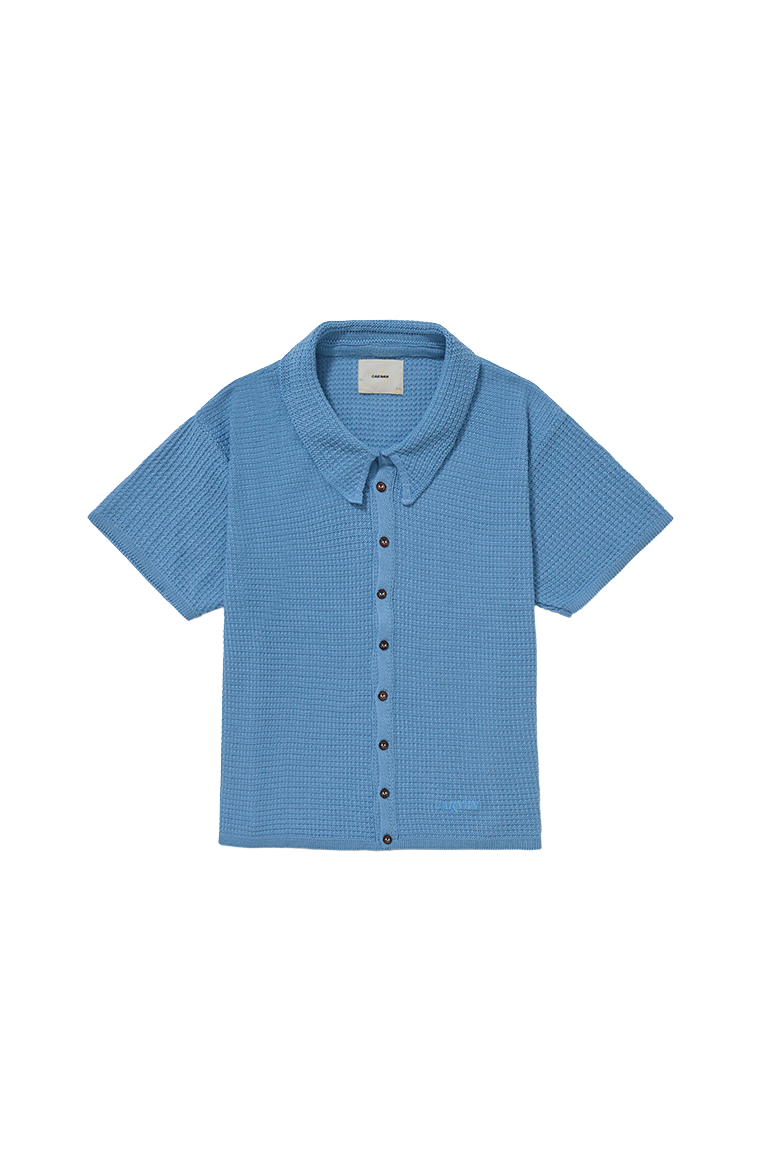 Camisa Tricot Carnan "Tricot Waffle" Azul