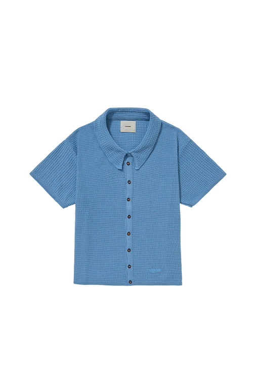Camisa Tricot Carnan "Tricot Waffle" Azul