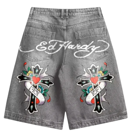 Jorts Exclusiviist 1of1 x Ed Hardy "N1rvana" Preto