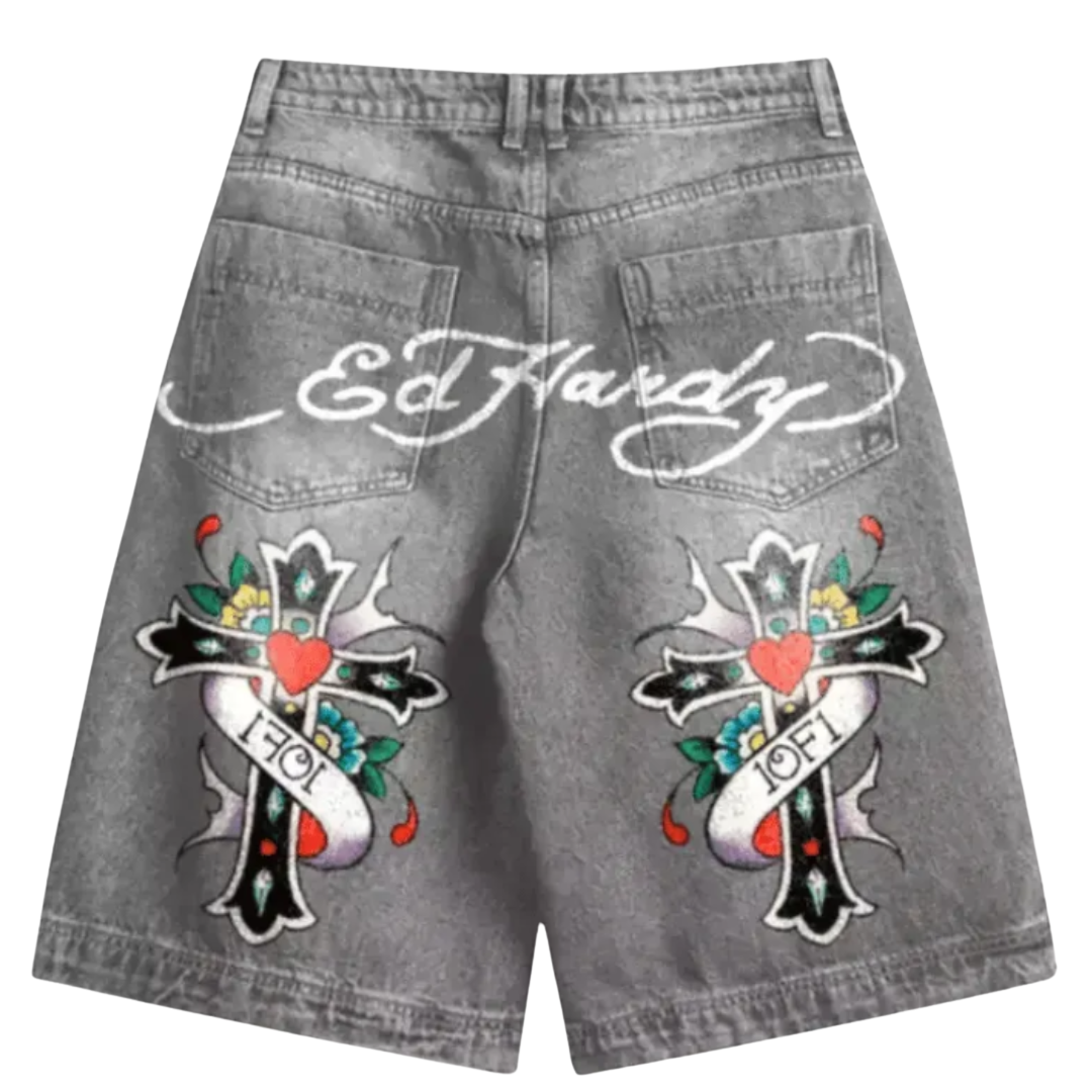 Jorts Exclusiviist 1of1 x Ed Hardy "N1rvana" Preto