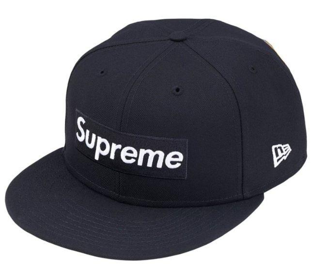 Boné Supreme SS26 x New Era "Rings Box Logo" Azul Marinho