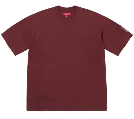 Camiseta Supreme FW26 "Checkerboard Intarsia S/S Top" Vinho