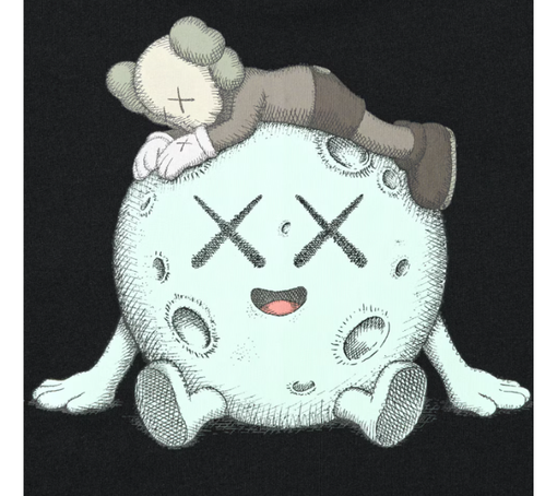 Camiseta KAWS x Uniqlo "Universe UT Moon" Preto