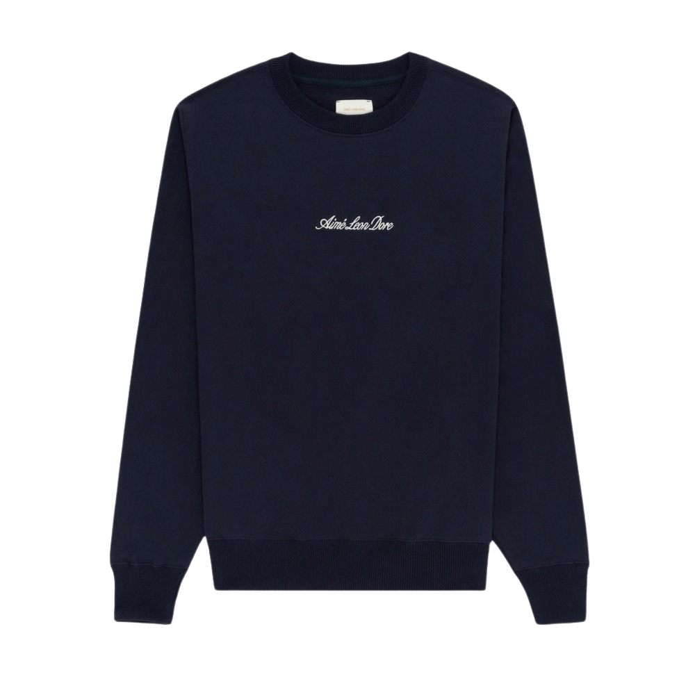 Moletom Aimé Leon Dore Crewneck "Embroidered Logo" Azul