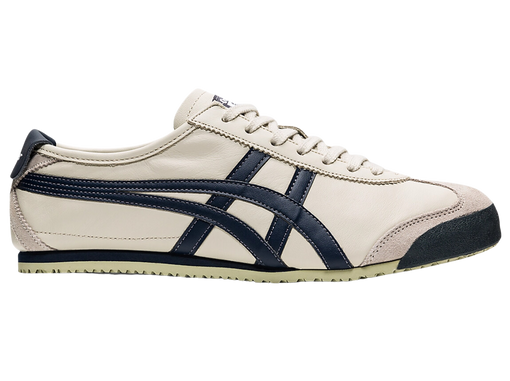 Tênis Onitsuka Tiger Mexico 66 "Birch Peacoat" Bege/Azul Marinho