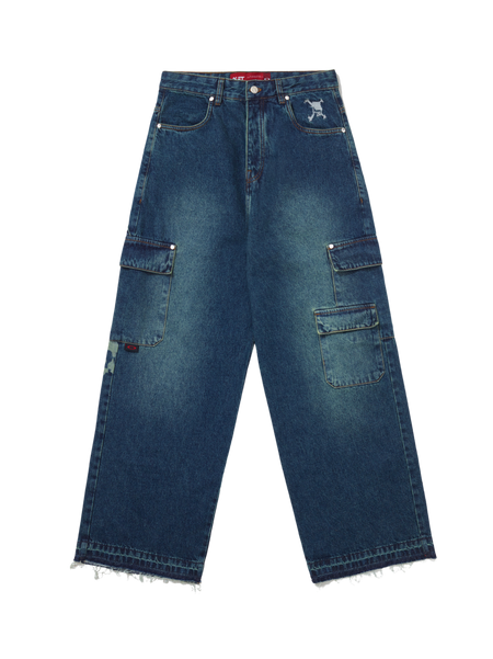 Calça Jeans Piet "Skull Industrial Denim" Azul