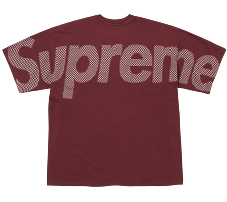 Camiseta Supreme FW26 "Checkerboard Intarsia S/S Top" Vinho