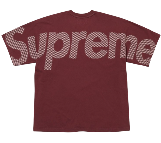 Camiseta Supreme FW26 "Checkerboard Intarsia S/S Top" Vinho