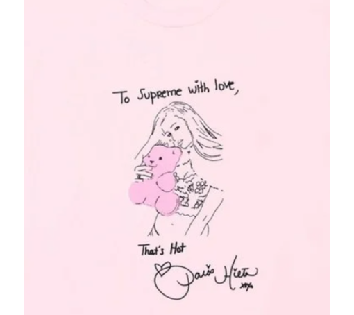 Camiseta Supreme FW26 "Paris" Rosa