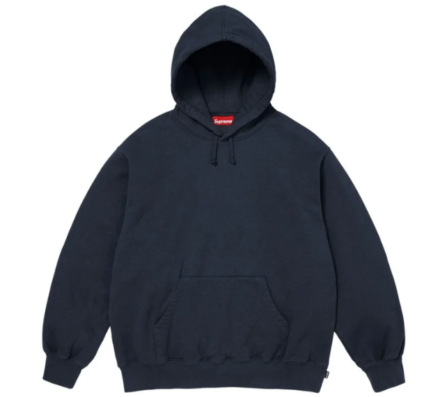 Moletom Supreme FW26 "Mirrored Appliqué" Azul Marinho