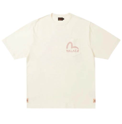 Camiseta Palace x Evisu "Off White" Branco