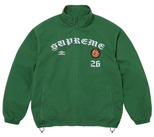 Jaqueta Supreme FW26 X Umbro "Cotton Ripstop Track Jacket Green" Verde