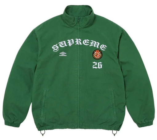 Jaqueta Supreme FW26 X Umbro "Cotton Ripstop Track Jacket Green" Verde