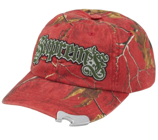 Boné Supreme FW26 "Bottle Opener Realtree® Xtra Red Camo" Vermelho