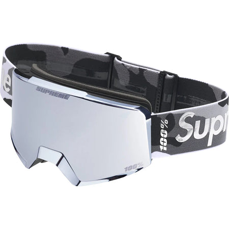 Óculos Supreme x 100% NORG Goggles FW25 "Snow Camo" Cinza