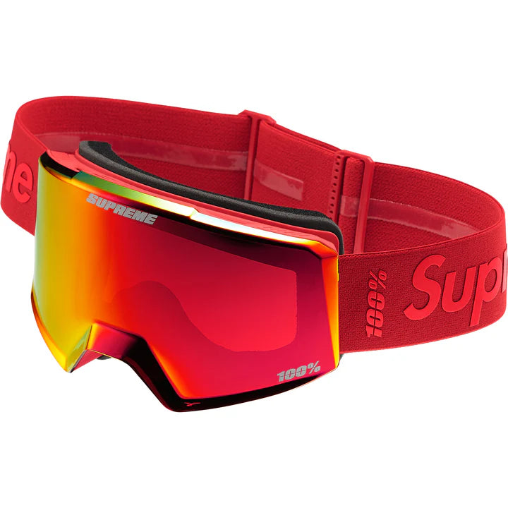 Óculos Supreme x 100% NORG Goggles FW25 "Red" Vermelho