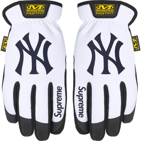 Luva Supreme x Mechanix FastFit MLB Teams FW25 "White - New York Yankees" Branco