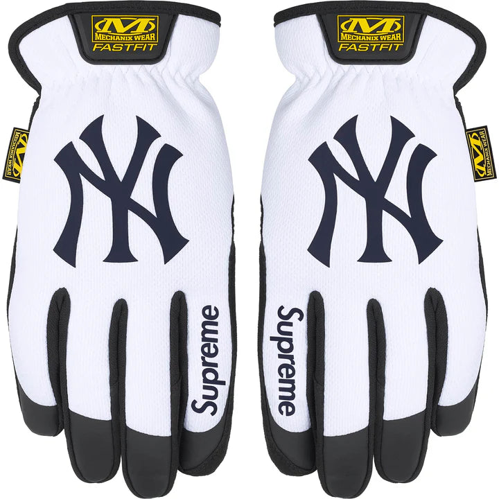 Luva Supreme x Mechanix FastFit MLB Teams FW25 "White - New York Yankees" Branco