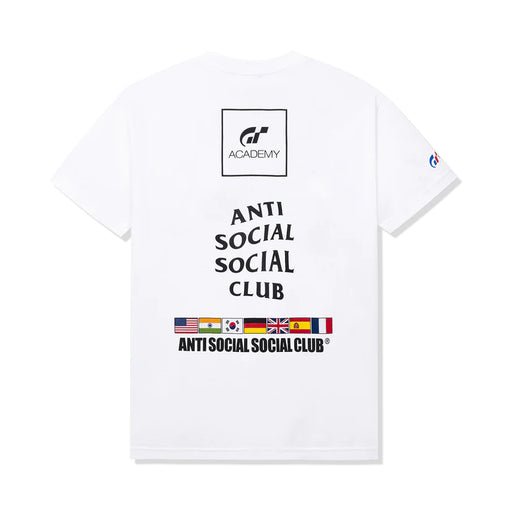 Camiseta Anti Social Social Club x Grand Turismo "Flag White" Branco