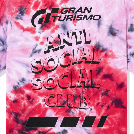 Camiseta Anti Social Social Club x Grand Turismo "Tie Dye Red" Tie Dye Vermelho
