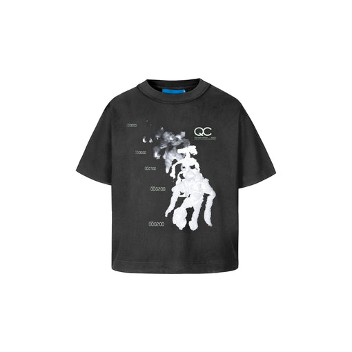 Baby Tee Quadro Creations "Foam Lif" Cinza