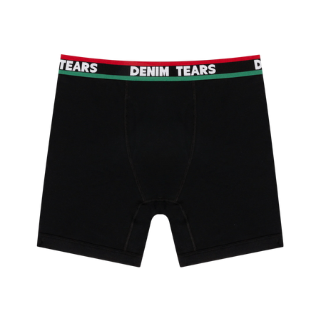 Cueca Denim Tears Boxer "Black" Preto (Kit c/ 3 unidades)