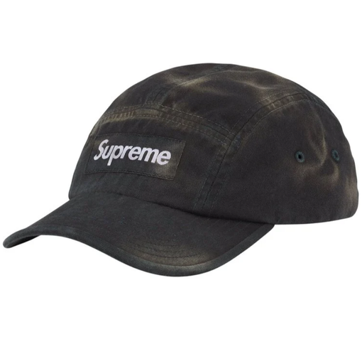 Boné Supreme SS26 "Overdyed Camp Cap" Preto