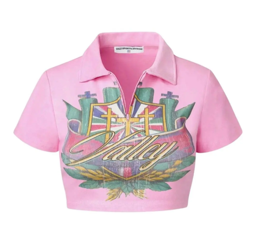 Cropped Valley "Rugby Pink" Rosa