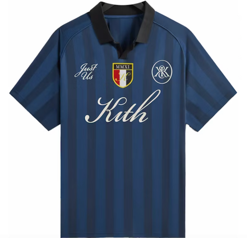 Camisa Jersey Kith "Shadow Stripe Marcel Soccer Gulf" Azul