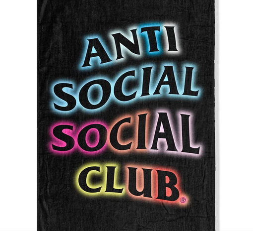 Toalha ASSC Anti Social Social Club "Feel The Light Beach" Preta