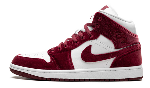 Tênis Air Jordan 1 Mid "Red Velvet" Branco/Vermelho
