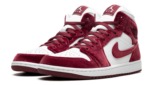 Tênis Air Jordan 1 Mid "Red Velvet" Branco/Vermelho