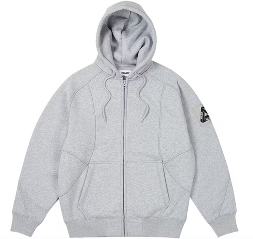 Moletom Palace "Bonded Sherpa Zip Hood" Cinza