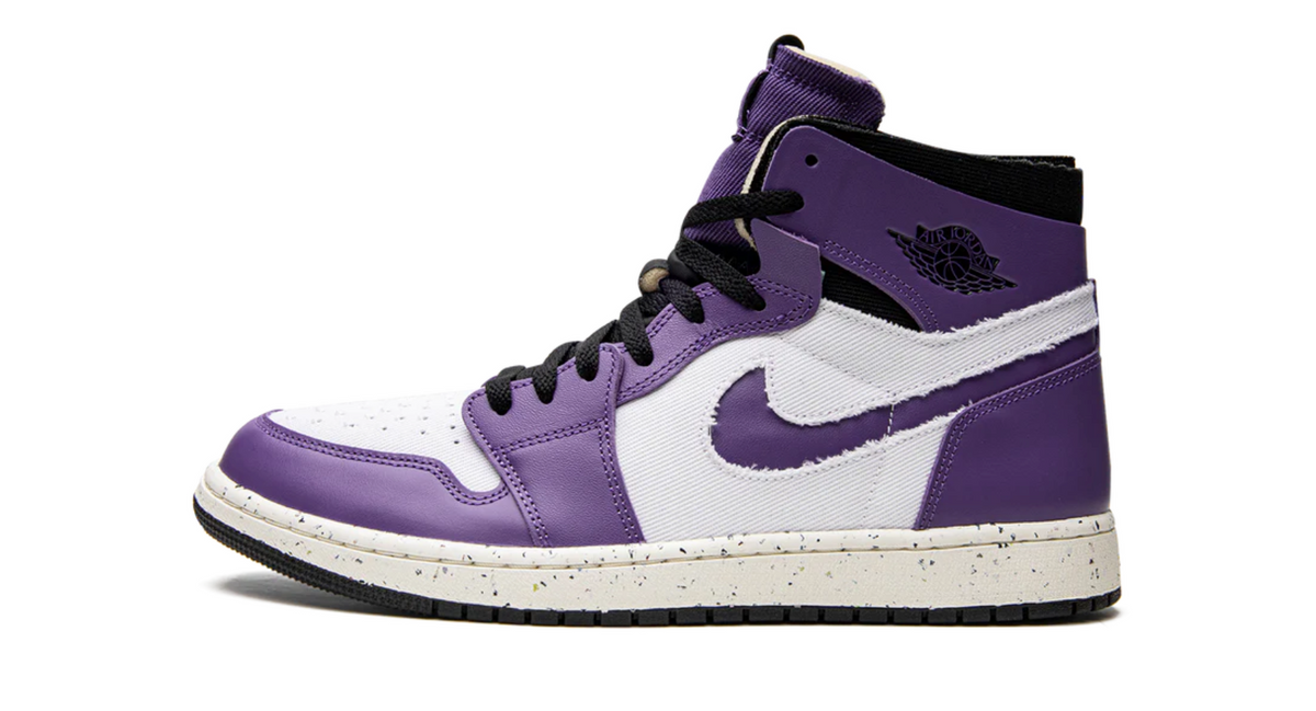 Tênis Jordan 1 High Zoom CMFT Wmns "Crater Purple" Branco/Roxo (Amarelado)