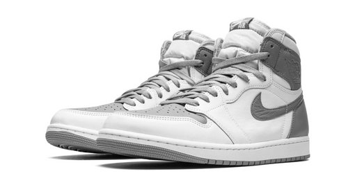 Tênis Air Jordan 1 High "Stealth" Branco/Cinza (Amarelado)