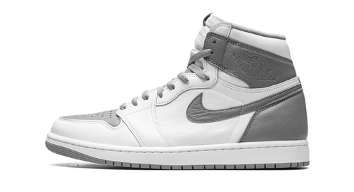 Tênis Air Jordan 1 High "Stealth" Branco/Cinza (Amarelado)