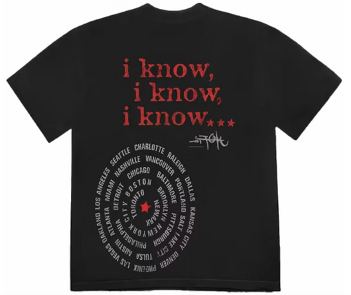 Camiseta Travis Scott "Utopia Circus Maximus 2023 Tour"  Preto