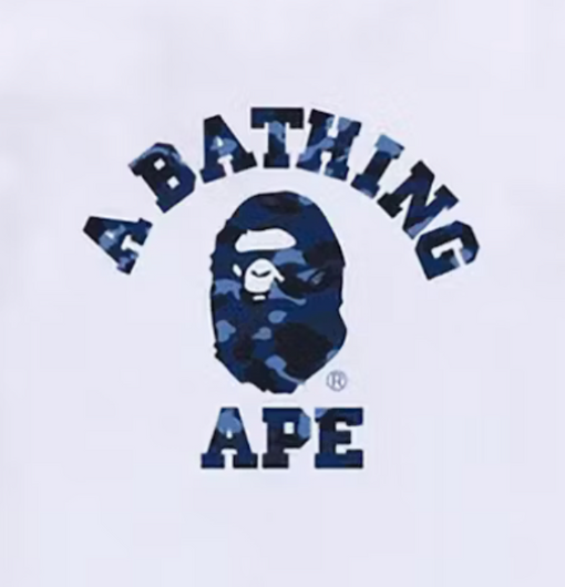 Camiseta Bape "Color Camo College Tee SS24" Branco/Azul