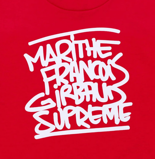 Camiseta Supreme x Marithé + François Girbaud "Logo" Vermelho