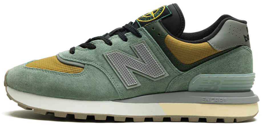 Tênis New Balance 574 Legacy x Stone Island "Light Green" Verde