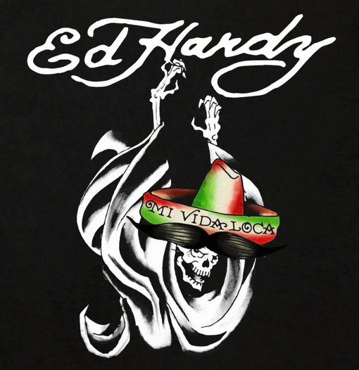 Camiseta Ed Hardy Mi Vida Loca "Black" Preto