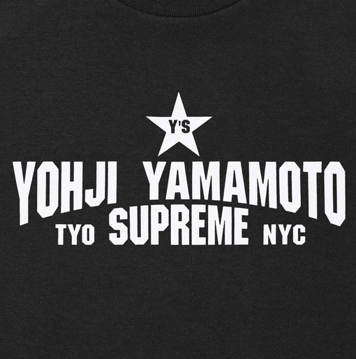 Camiseta Supreme x Y’s Star FW25 "Black" Preto