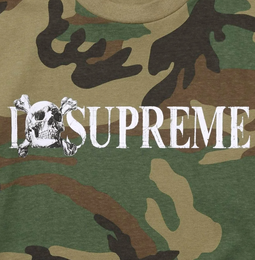 Camiseta Supreme Skull FW25 "Camo" Verde
