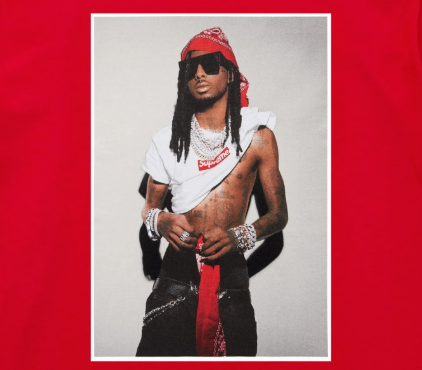 Camiseta Supreme Playboi Carti FW25 "Red" Vermelho