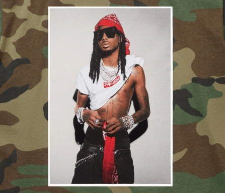 Camiseta Supreme Playboi Carti FW25 "Woodland Camo" Verde