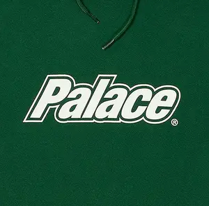 Moletom Palace Border Logo FW24 "Racey Green" Verde