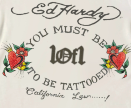 Camiseta Exclusiviist 1of1 x Ed Hardy "N1rvana" Off White
