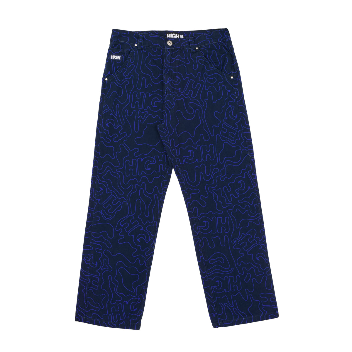 Calça Chino High "Mountains Navy" Azul Marinho